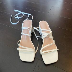 White Strappy Heels